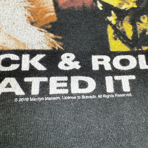 Marilyn Manson Rock Is Dead Tour '99 T-Shirt Medium Graphic Tultex Black Rock - Picture 4 of 12